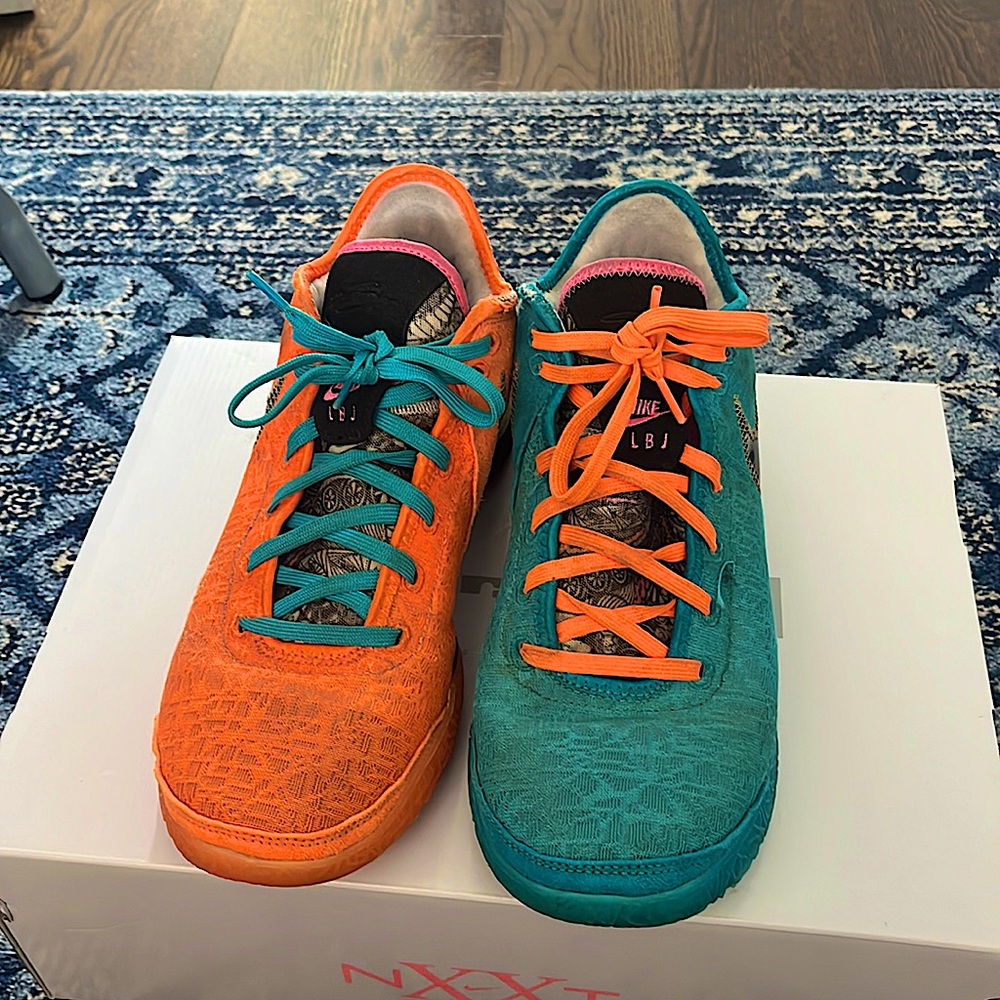 Nike LeBron nxxt gen orange and blue